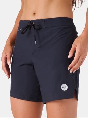 Roxy Women's Dark Black Swim Shorts with Logo